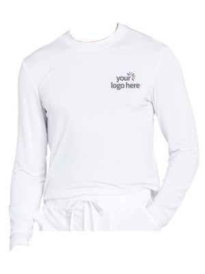 Long Sleeve Underscrub Round Neck T-Shirt White